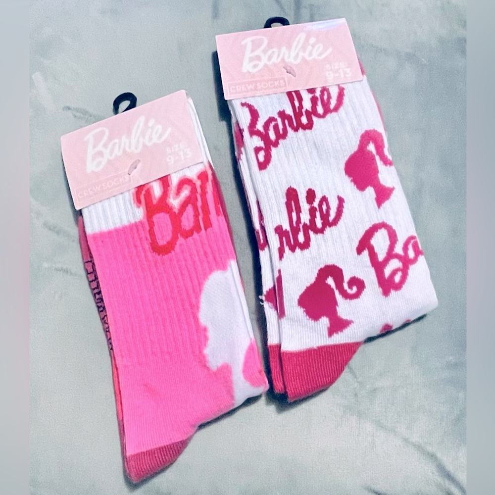 NEW Women’s Barbie Crew Socks ~ 2 Pairs